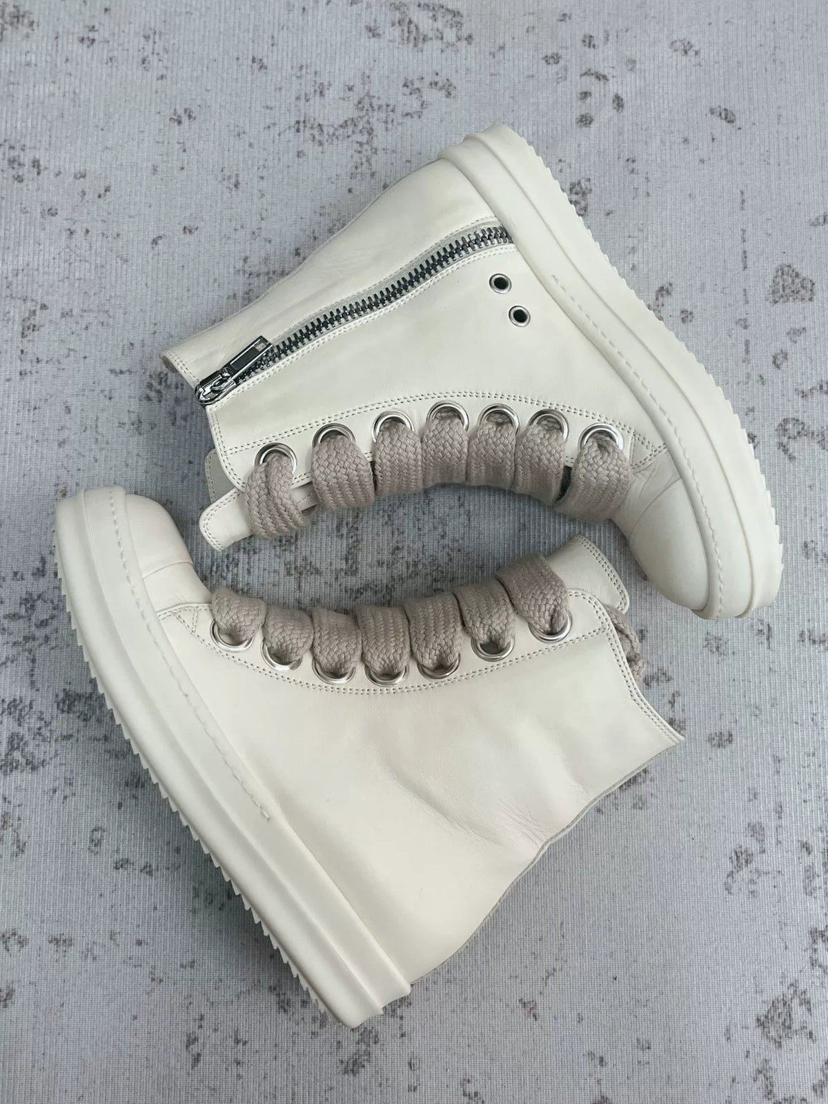 Rick Owens Porterville Jumbo Laced Sneaker 'Milk'