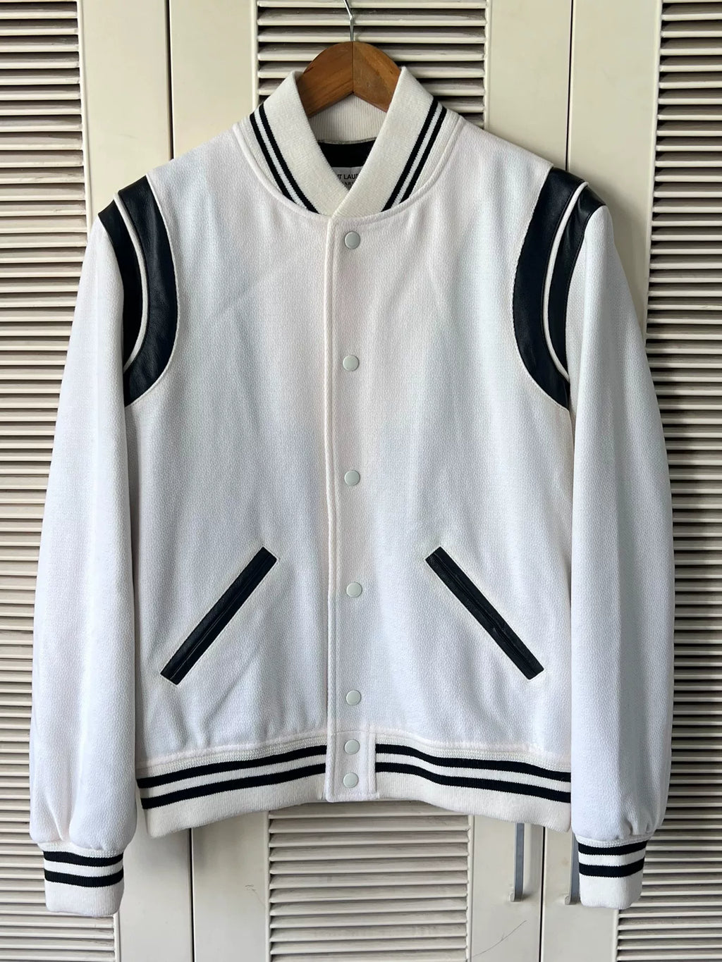 Saint Laurent Varsity Teddy Wool Jacket