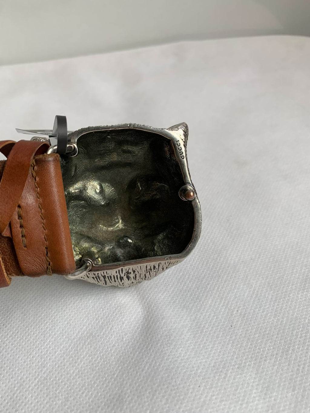 Gucci Brown Tiger Head Leather Belt