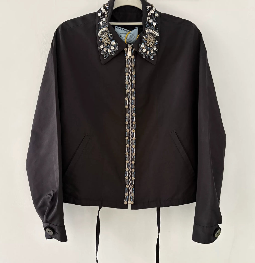 Prada Rhinestone Panel Jacket