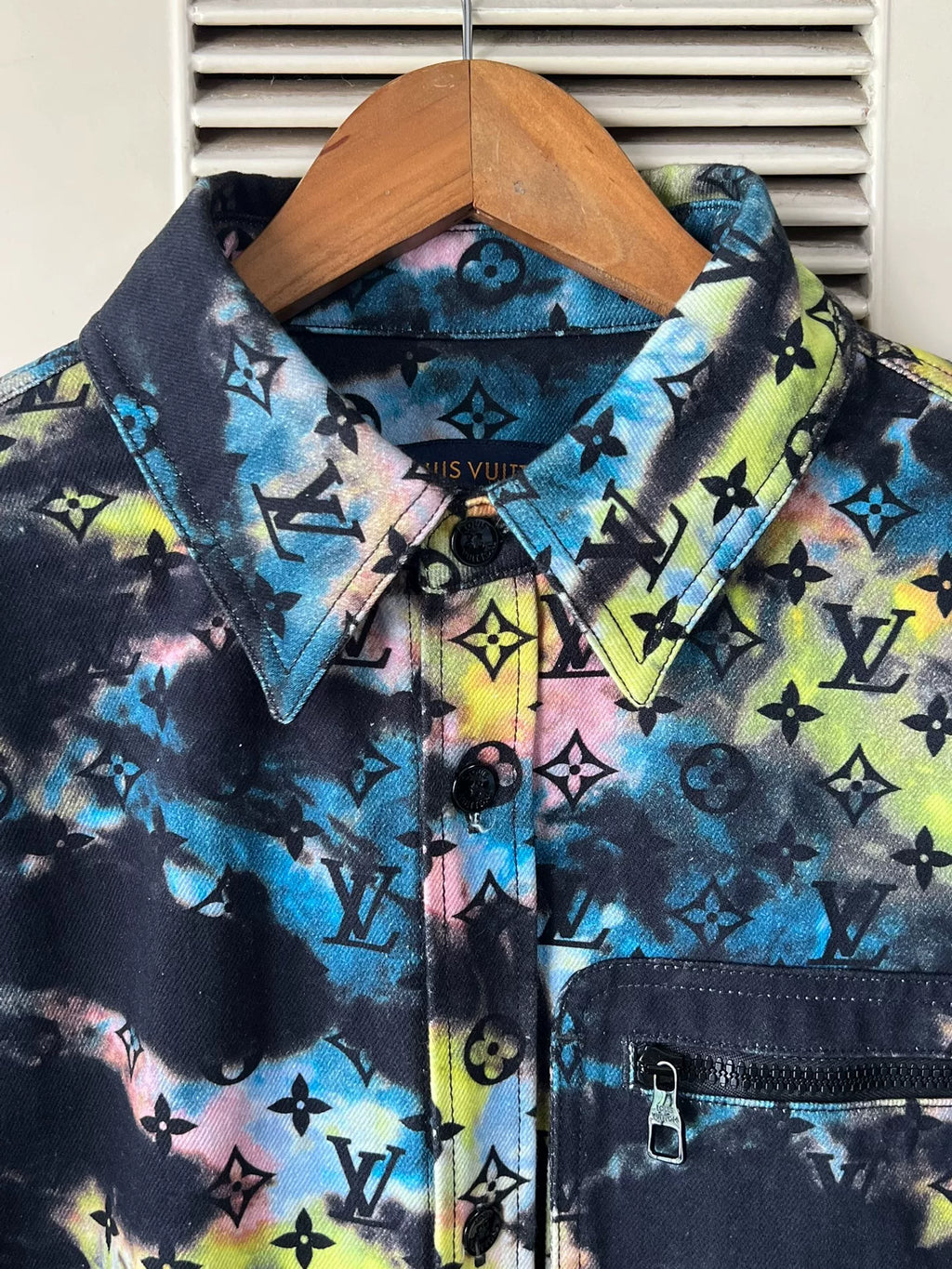 Louis Vuitton Colorful Tie-Dye Denim Shirt