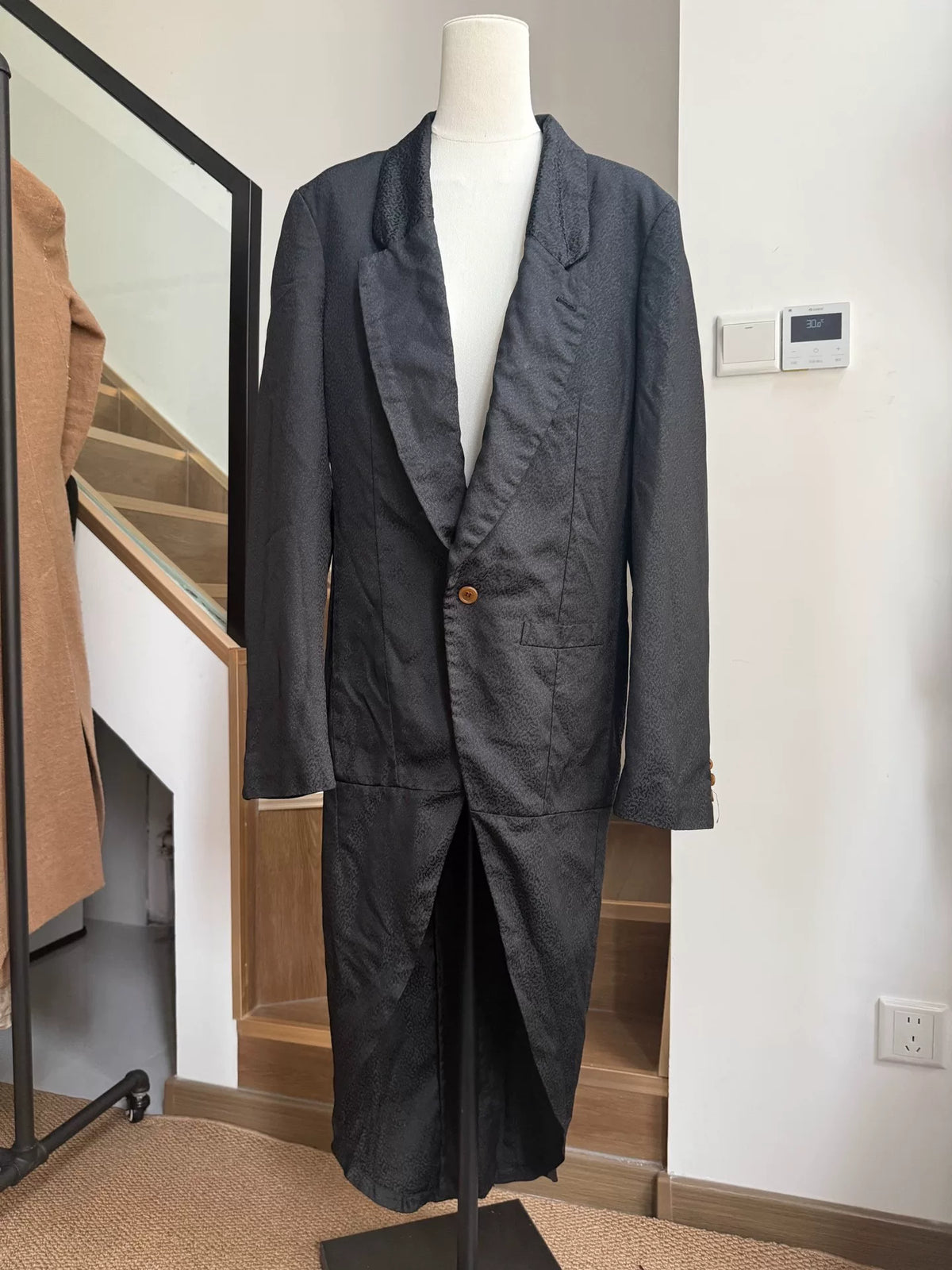 Comme des Garçons Homme AW19 “Finding Beauty In The Dark” Black Jacquard Tuxedo Jacket