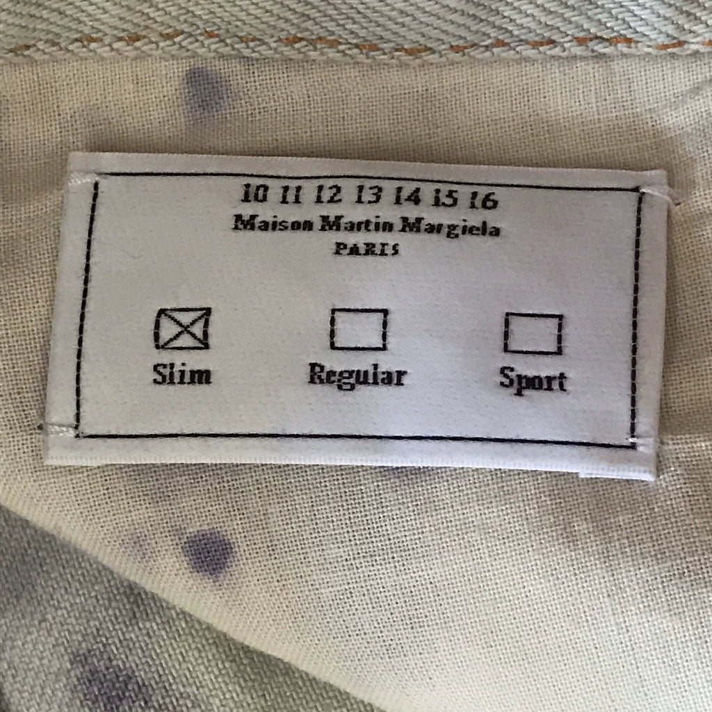 Maison Margiela Oil Stain Drip-Dyed 9‑Inch Jeans