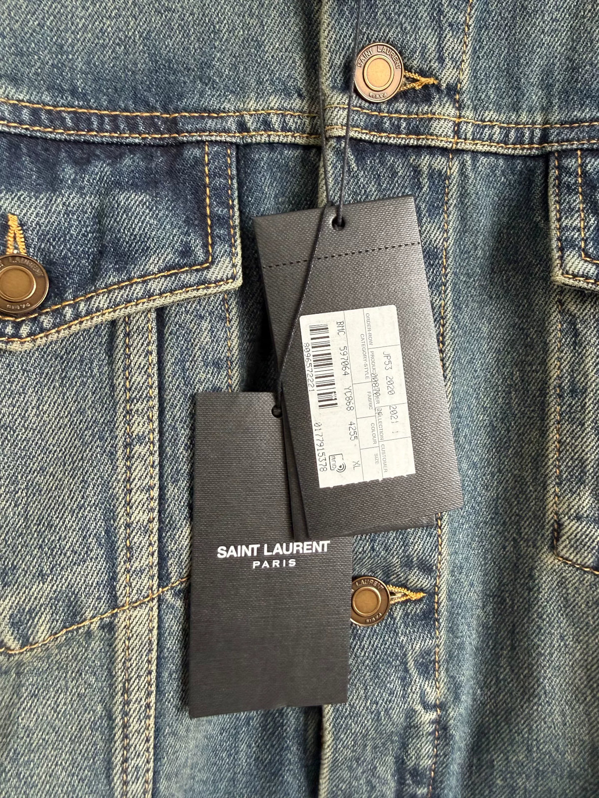 Saint Laurent Washed Denim Jacket