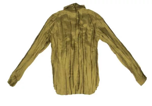 Issey Miyake Vintage Grass Green Pleated Top