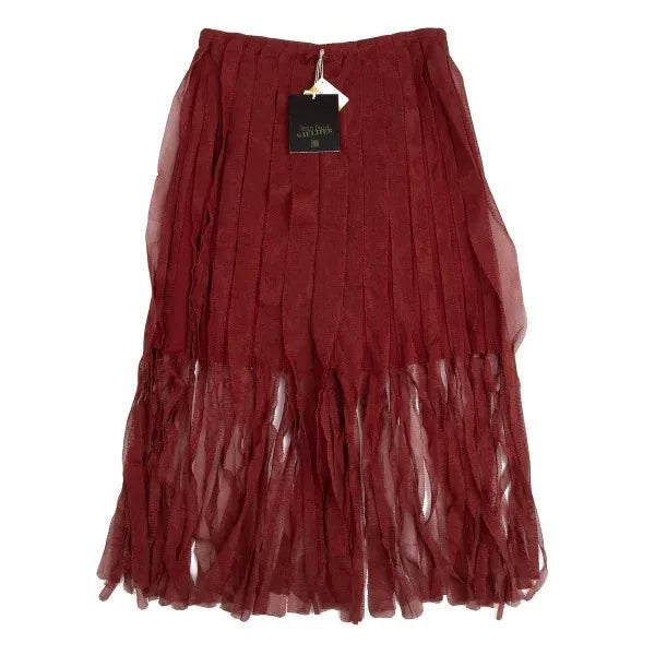 Jean Paul Gaultier Vintage Red Panelled Mesh Skirt