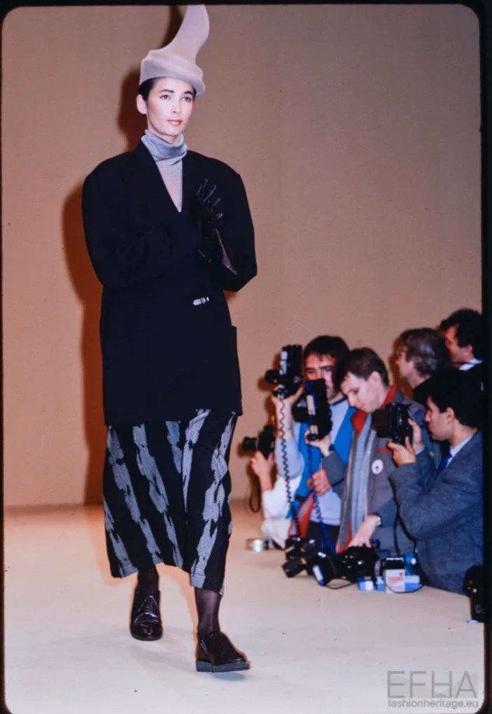 Issey Miyake Midi Wool Skirt