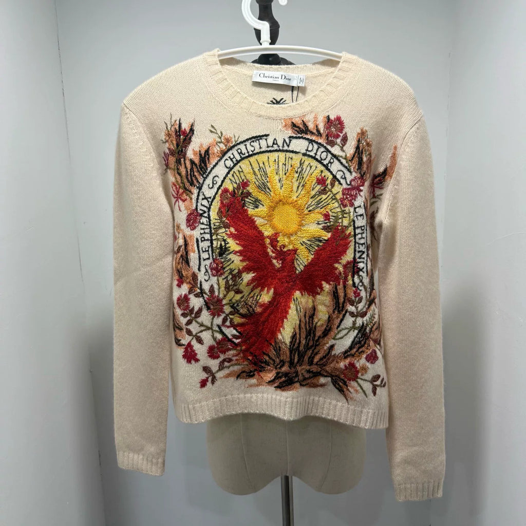 Dior Embroidered Logo Cashmere Sweater