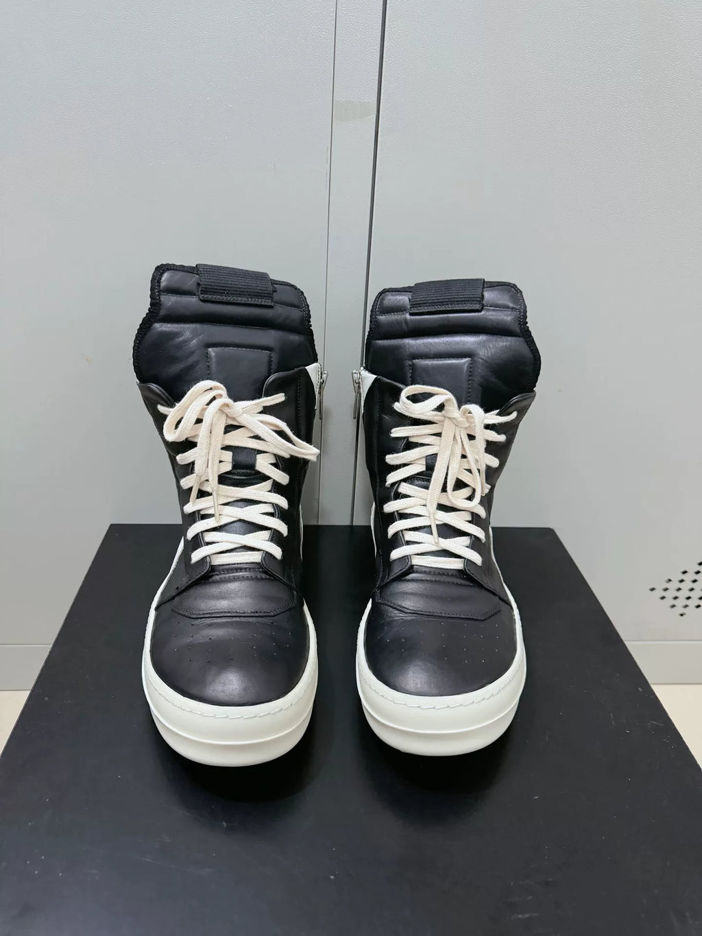 Rick Owens Black and White Inverted-Triangle Sneakers
