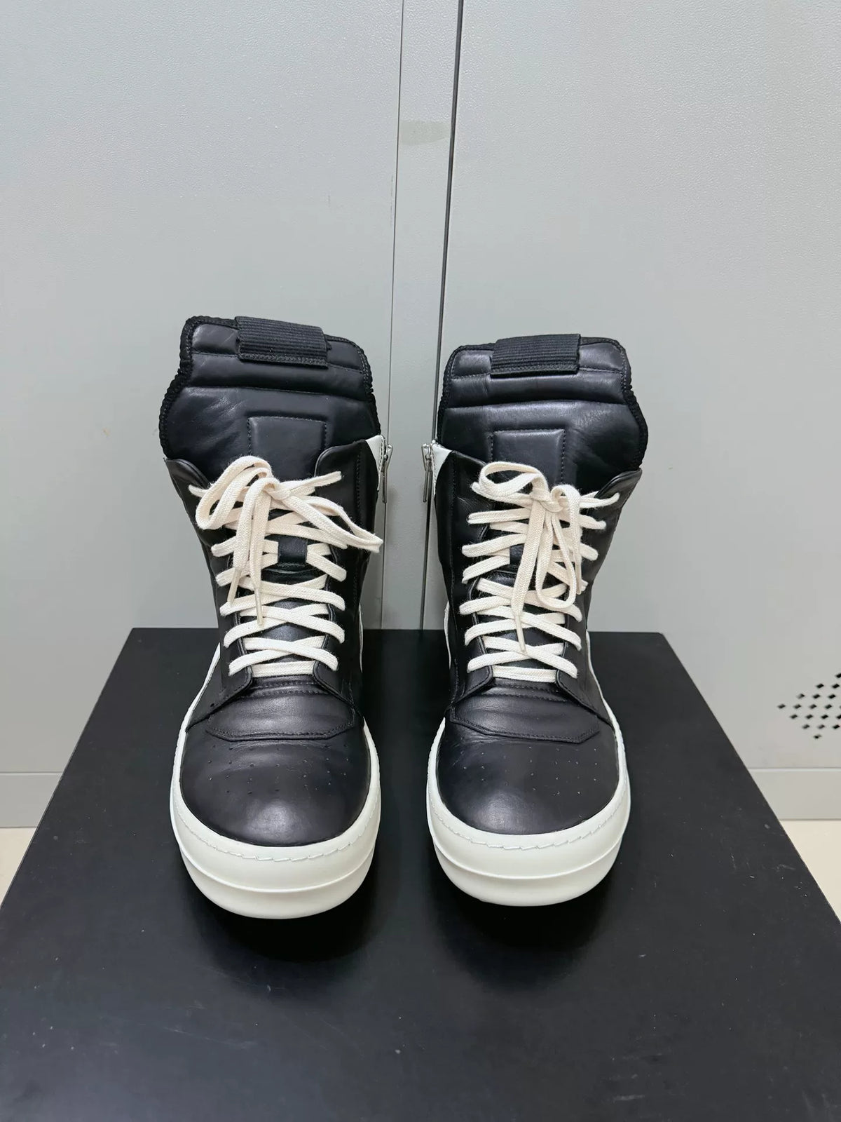 Rick Owens Black and White Inverted-Triangle Sneakers