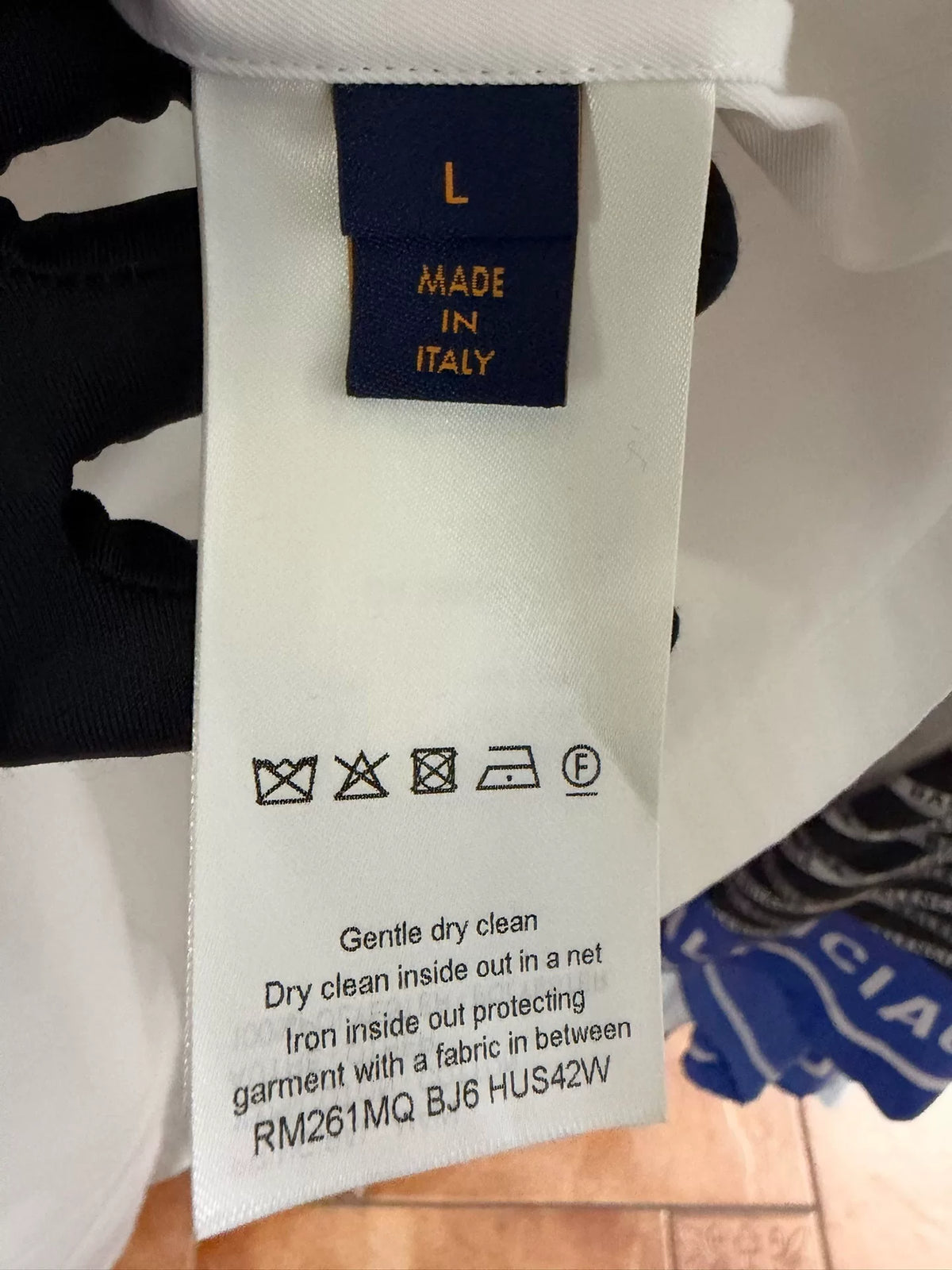 Louis Vuitton White Embossed Pocket Long Sleeve Shirt