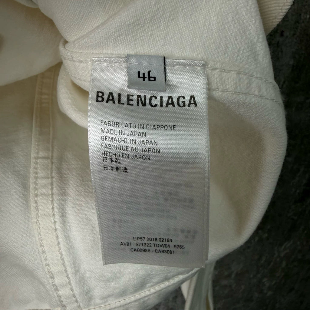 Balenciaga Back Letter Denim Jacket
