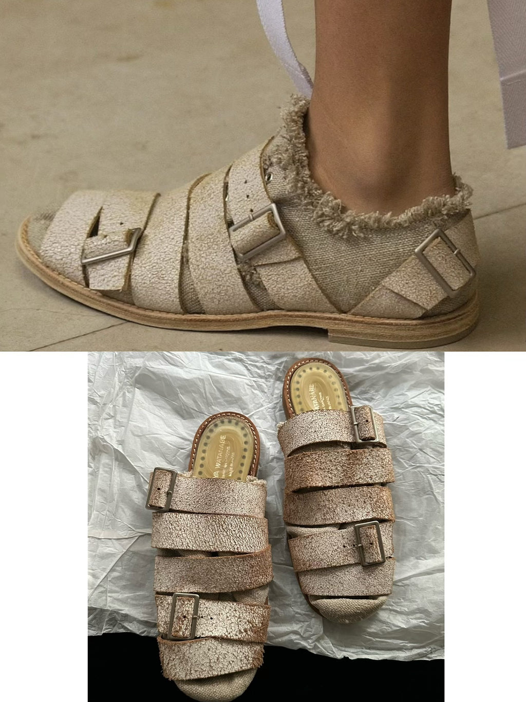 Junya Watanabe Runway Distressed Shoes
