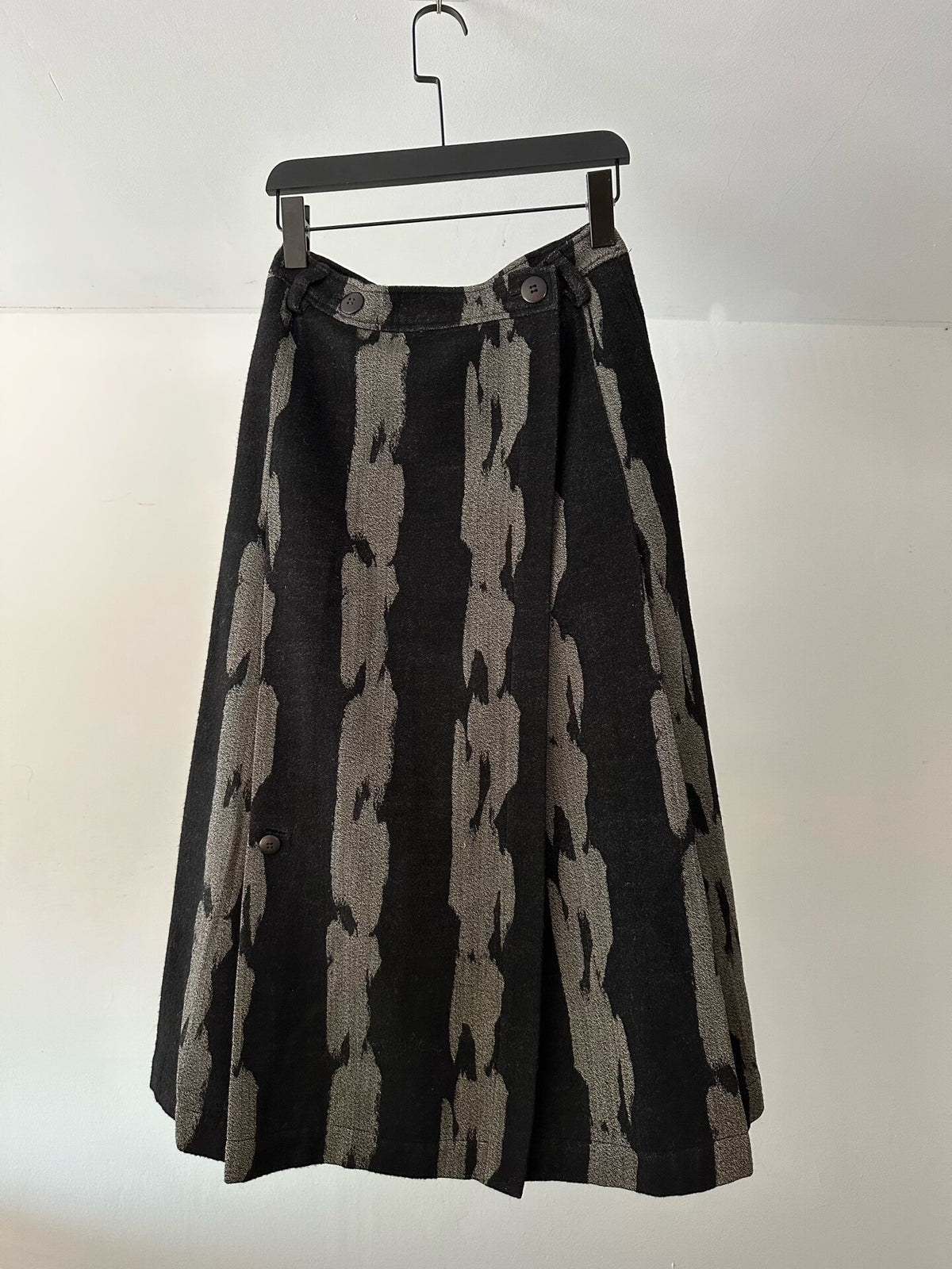 Issey Miyake Midi Wool Skirt