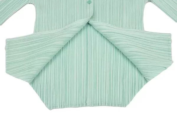Issey Miyake Vintage Green Pleated Top