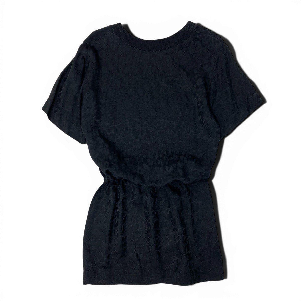 Louis Vuitton Leopard Print Silk Short Sleeve Dress