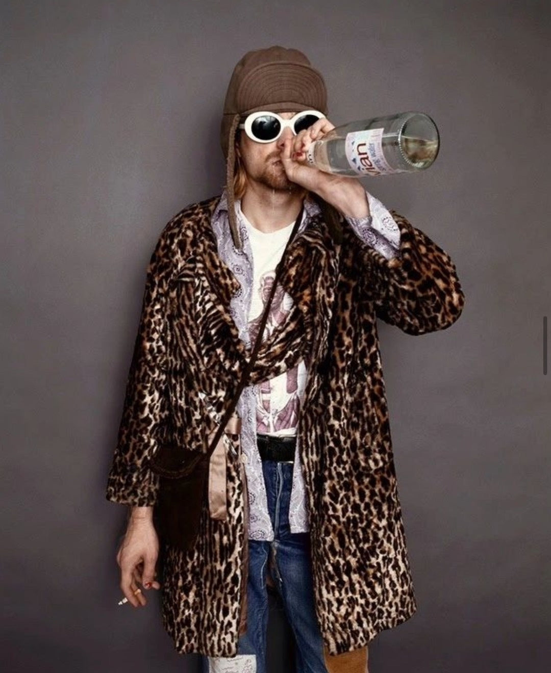 Number (N)ine 2003 Spring/Summer & Autumn/Winter Leopard Print Tear Heart Jacket