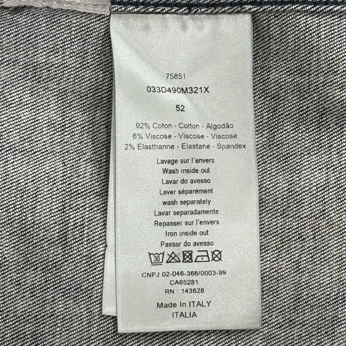 Dior Vintage All-Over Logo Flocked Denim Jacket
