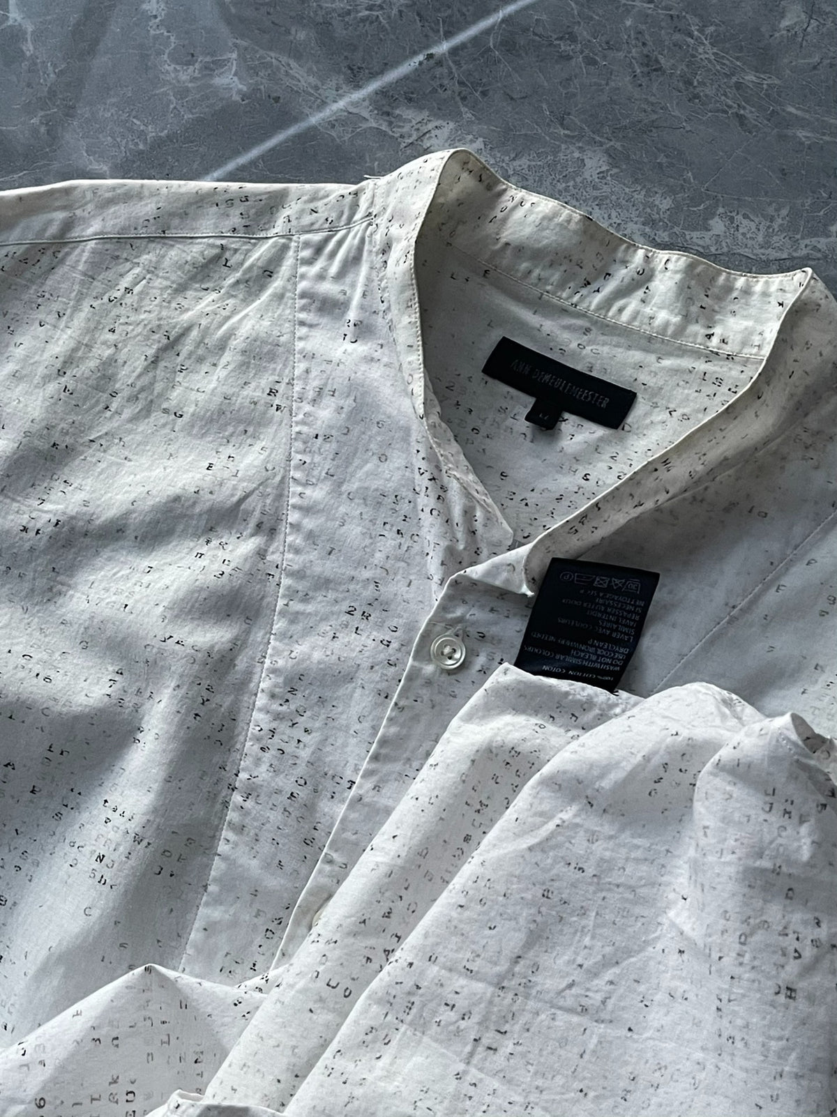 Ann Demeulemeester Matrix Code Shirt