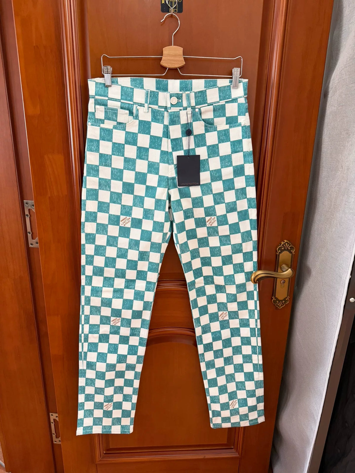 Louis Vuitton Plaid Denim Jeans