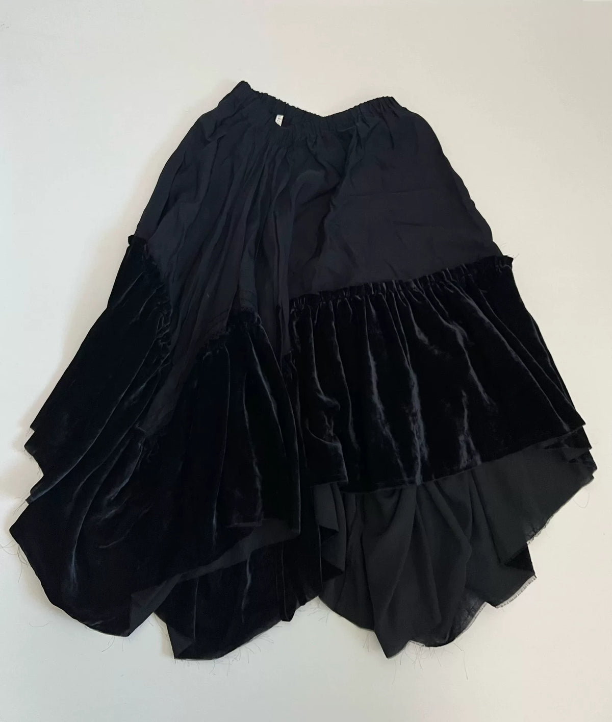 Comme des Garçons Rei Kawakubo Tricot Line Velvet Patchwork Skirt