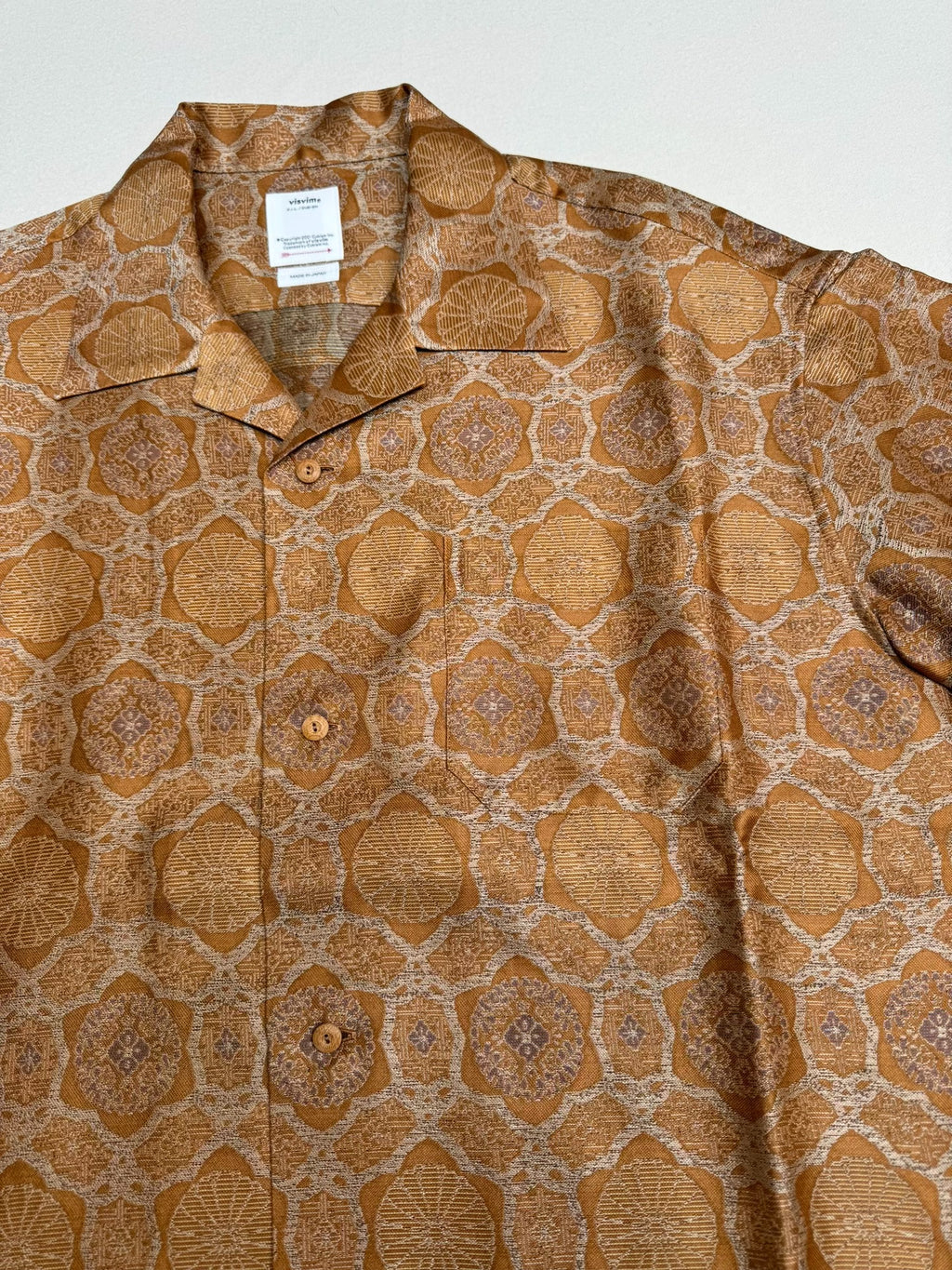 VISVIM 24aw Copa Shirt S/S Jacquard (Silk) Short-Sleeve Shirt