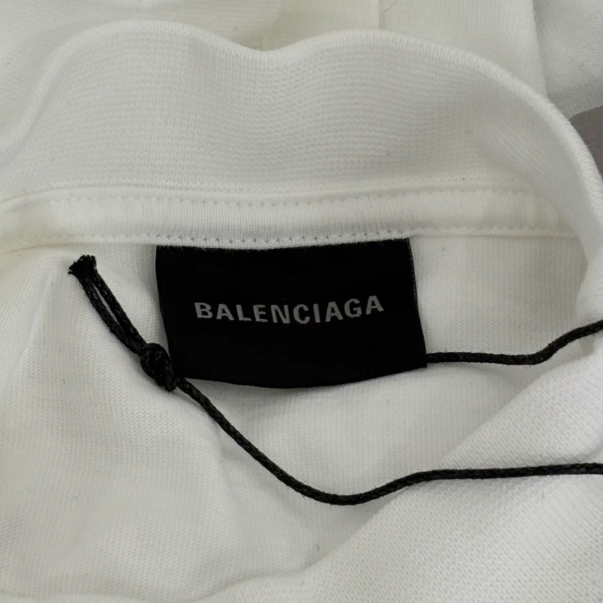 Balenciaga White Inverted Embroidered Slogan T-Shirt