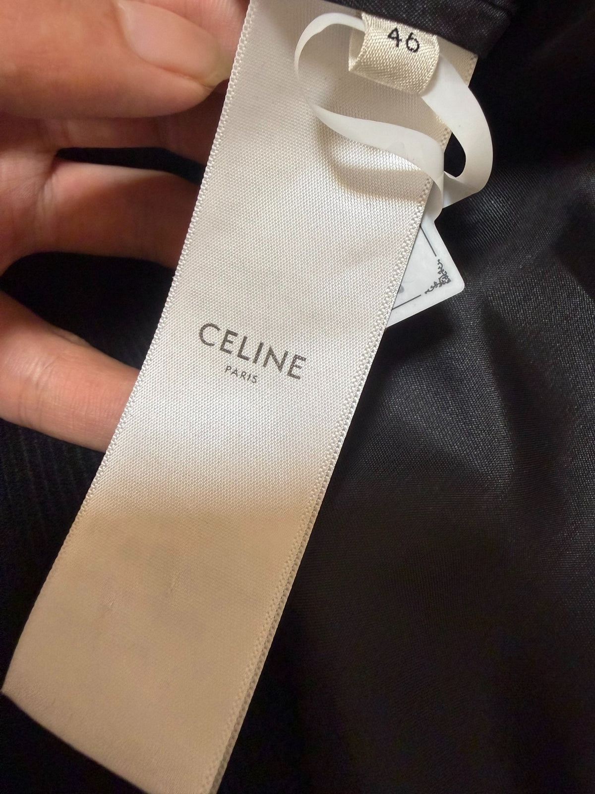 Celine SS20 Black White Corduroy Baseball Jacket