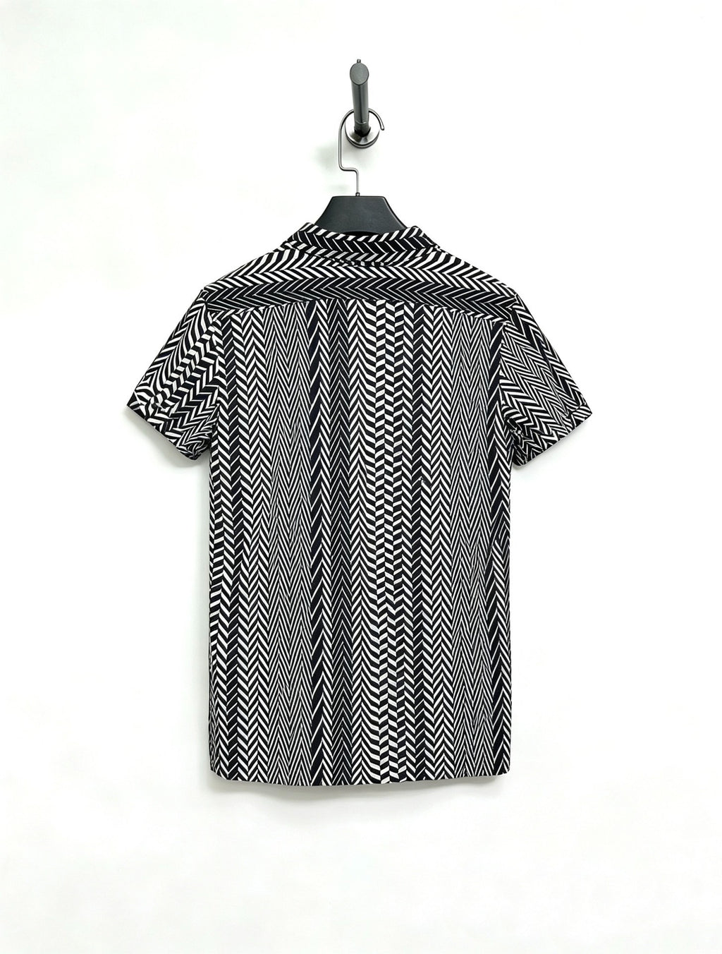 LEMAIRE Geometric Line Runway Short-Sleeve Shirt
