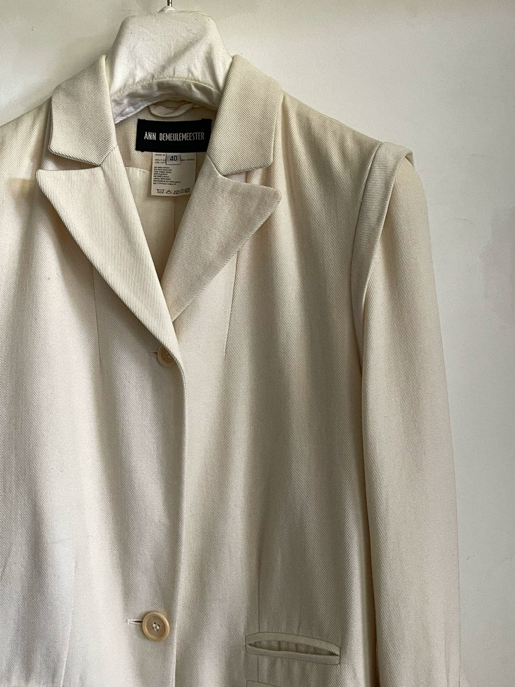 Ann Demeulemeester FW07 Short Collar Fleece Wool Jacket