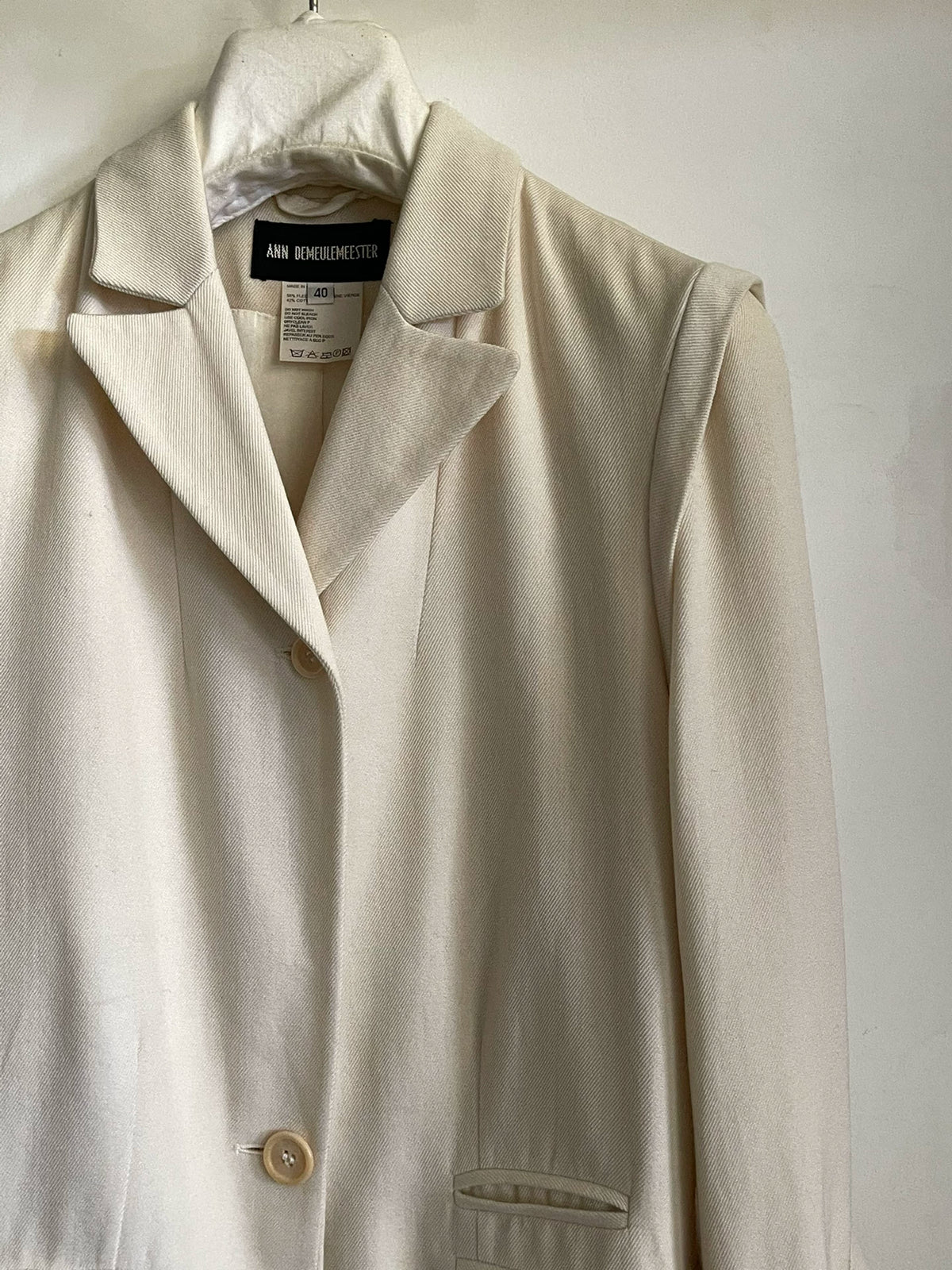 Ann Demeulemeester FW07 Short Collar Fleece Wool Jacket