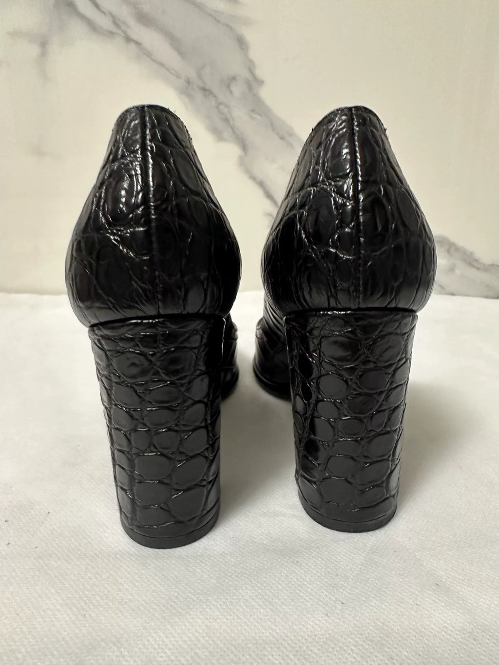 Ferragamo crocodile print Heels