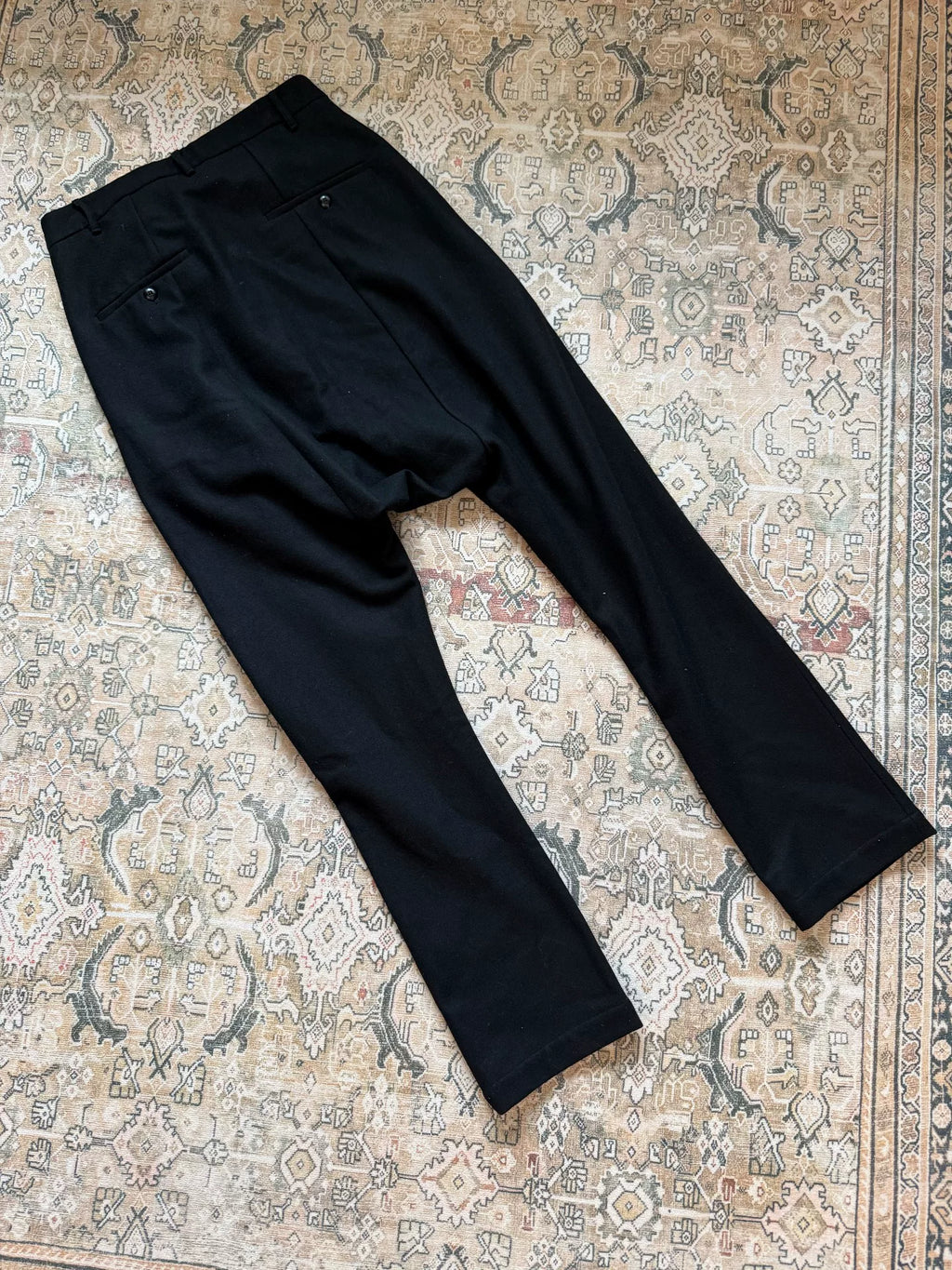 Rick Owens Mainline Wool Drop-Crotch God Pants