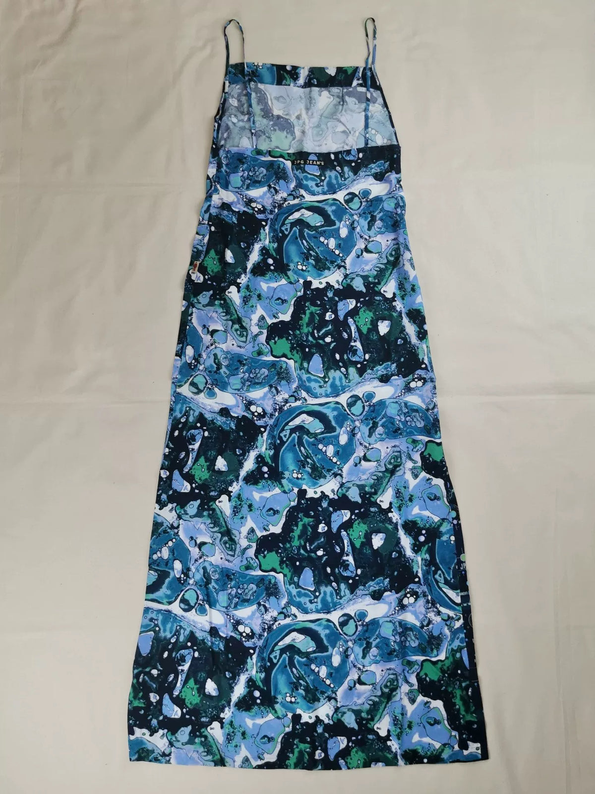 2001 Spring/Summer Jean Paul Gaultier Blue Liquid Long Dress
