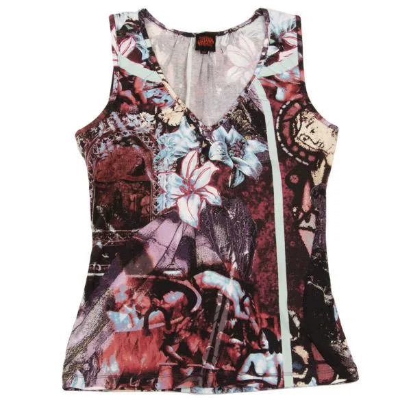 Jean Paul Gaultier Vintage Portrait Floral Top
