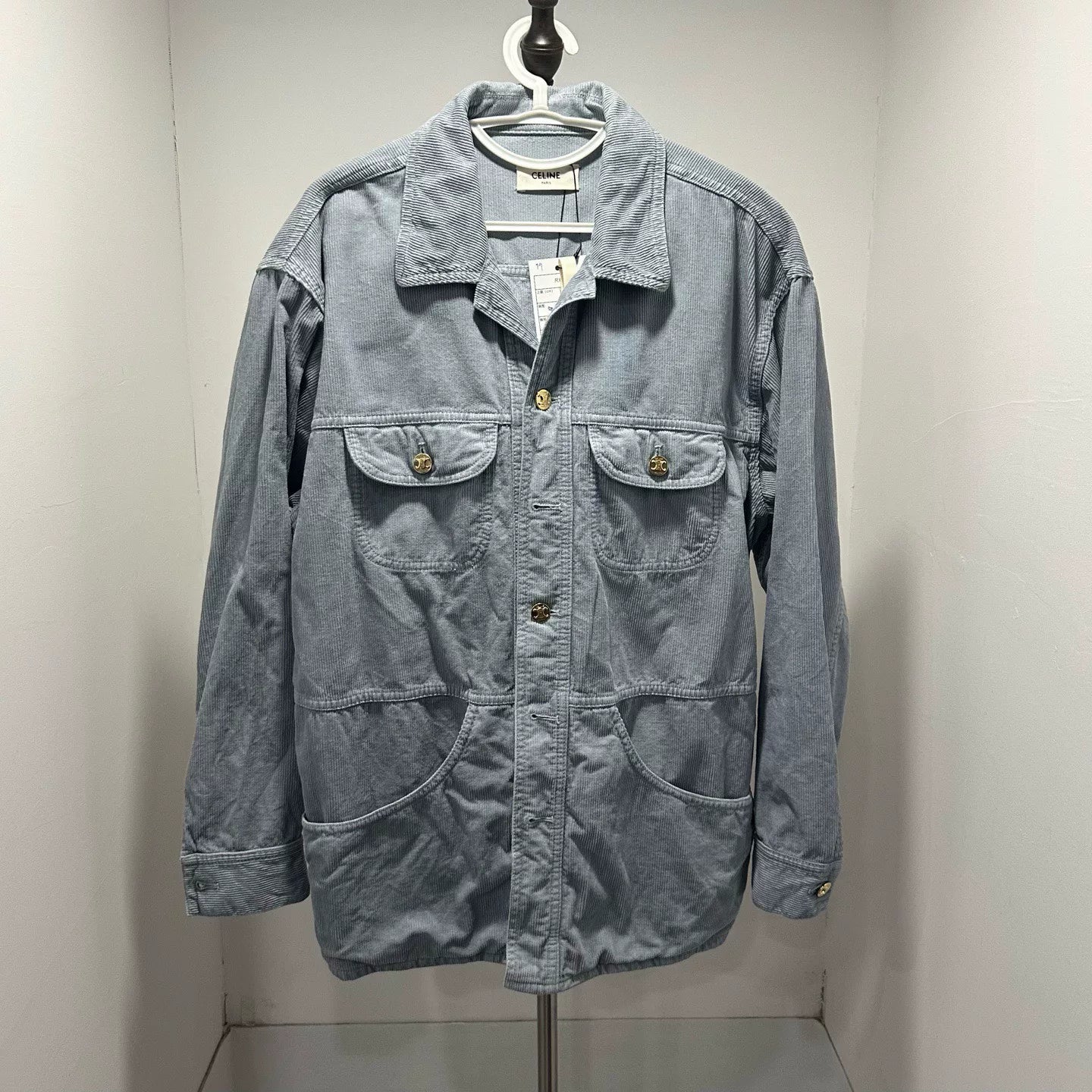 Celine Triomphe Gold Buckle Jacket Shirt