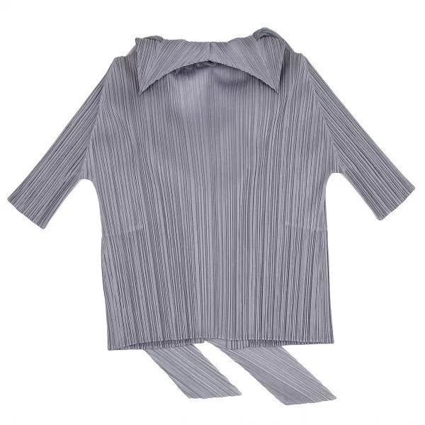 Issey Miyake Vintage Grey Knitted Pleated Top
