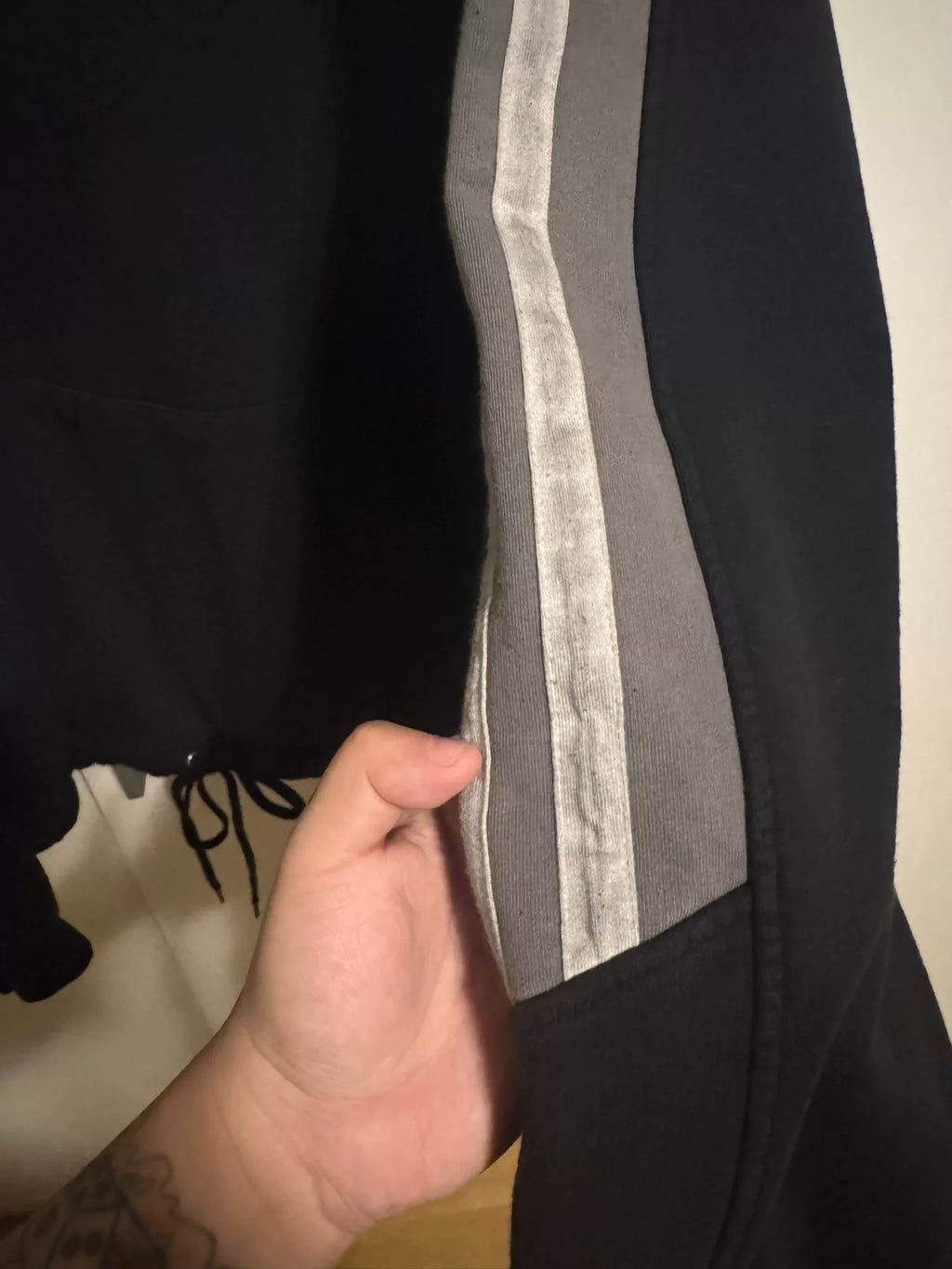 Balenciaga Distressed Double Stripe Hoodie