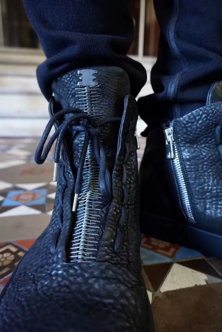 Isaac Sellam AW18 Black Back Stapled Sneakers