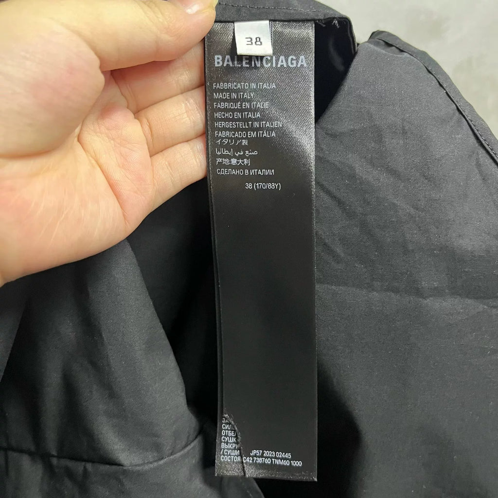 Balenciaga Black Back Logo Print Shirt
