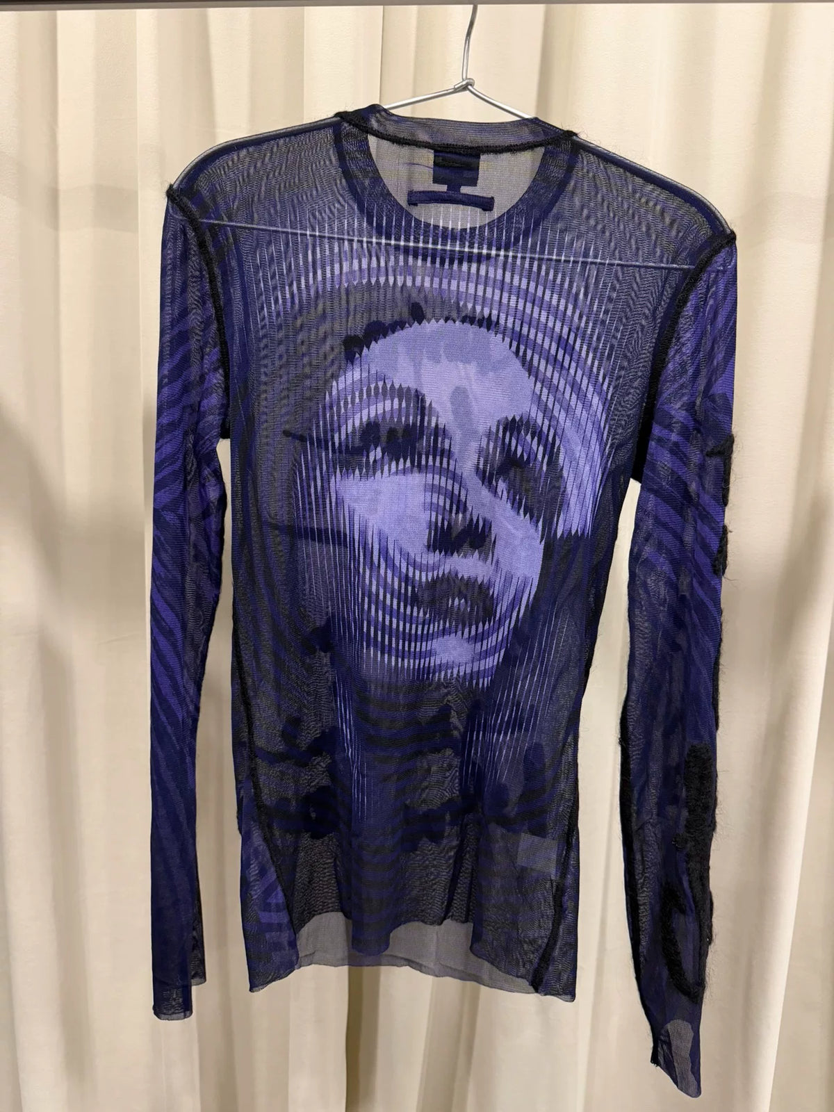 Jean Paul Gaultier portrait mesh long-sleeve
