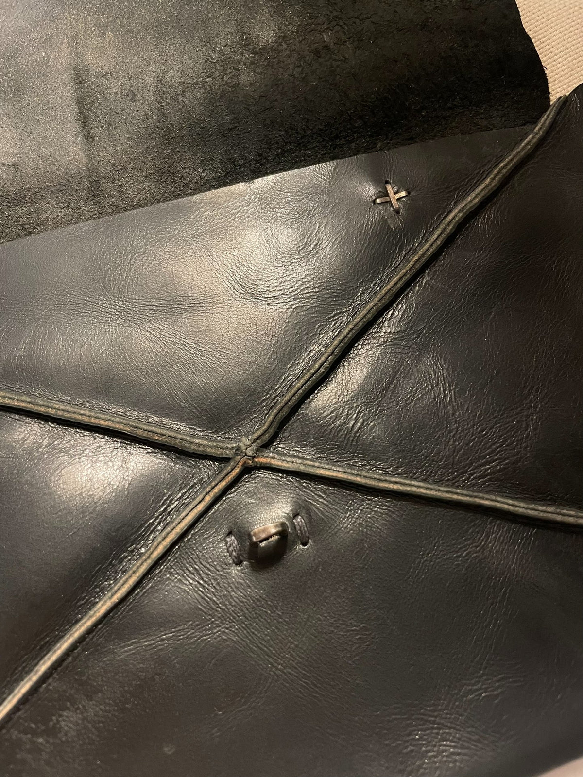 M.A+ ipad Black Envelop Clutch Vacchetta Leather Pouch