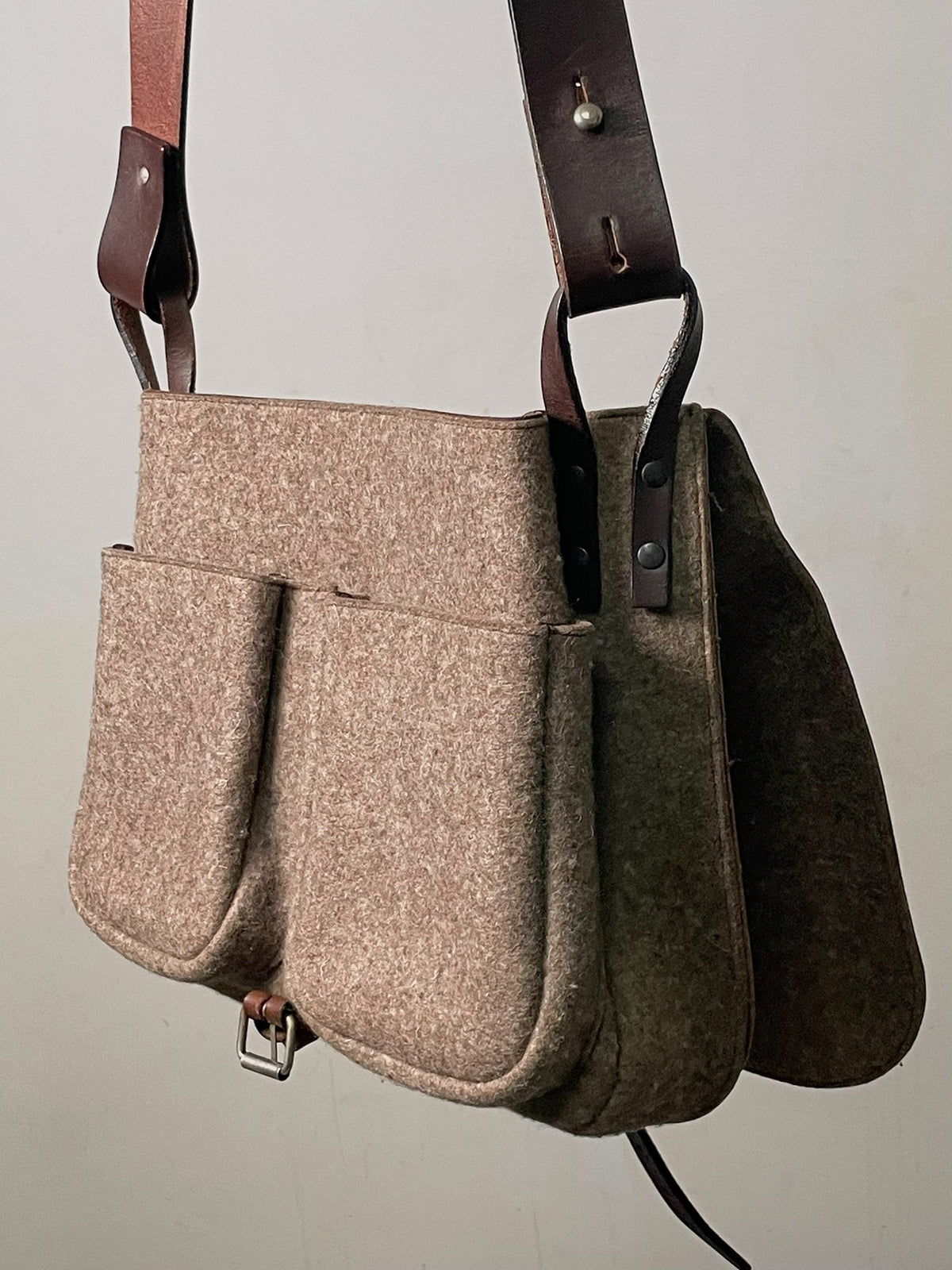 Dries van Noten Wool Messenger Bag