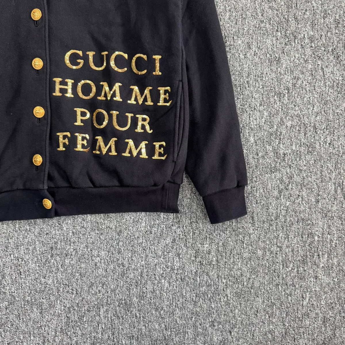 Gucci Gold Scales Logo Button Jacket
