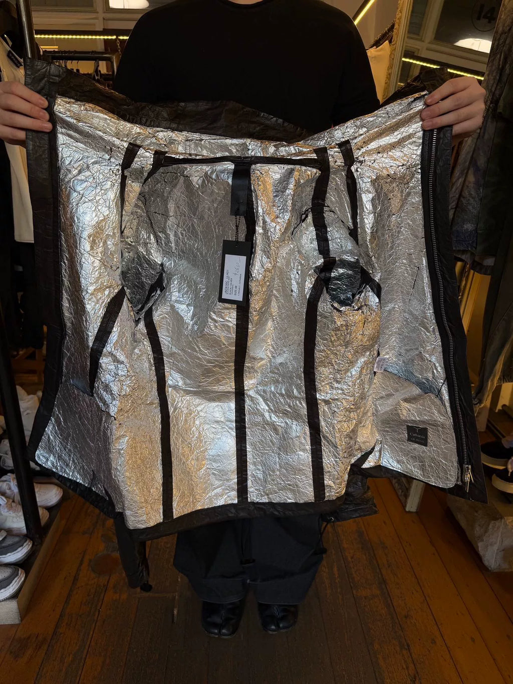 Y/Project FW12 Black Memory Leather Foil Lambskin Jacket by Yohan Serfaty