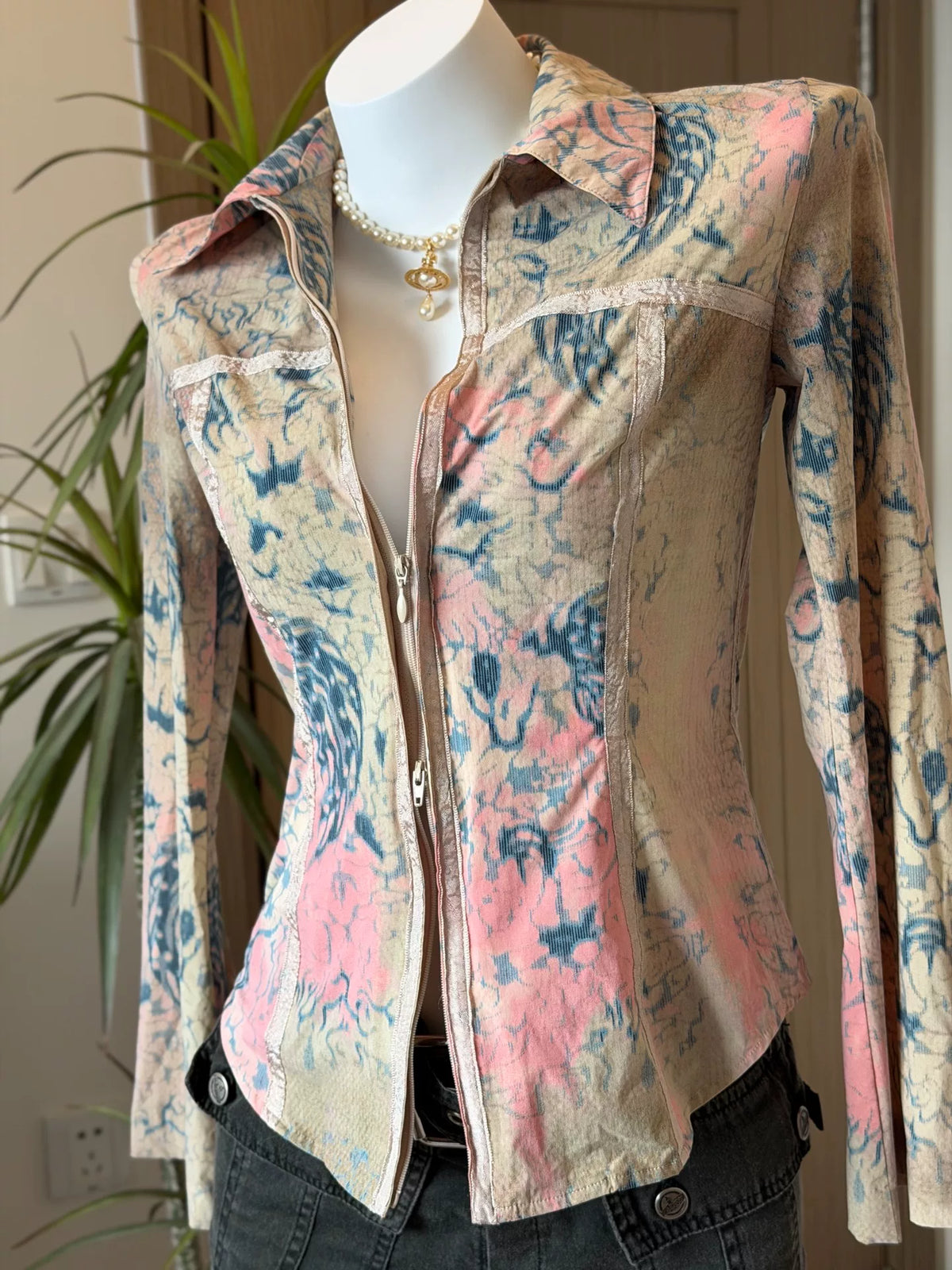 jean paul gaultier JPG Gaultier vintage long sleeve printed top