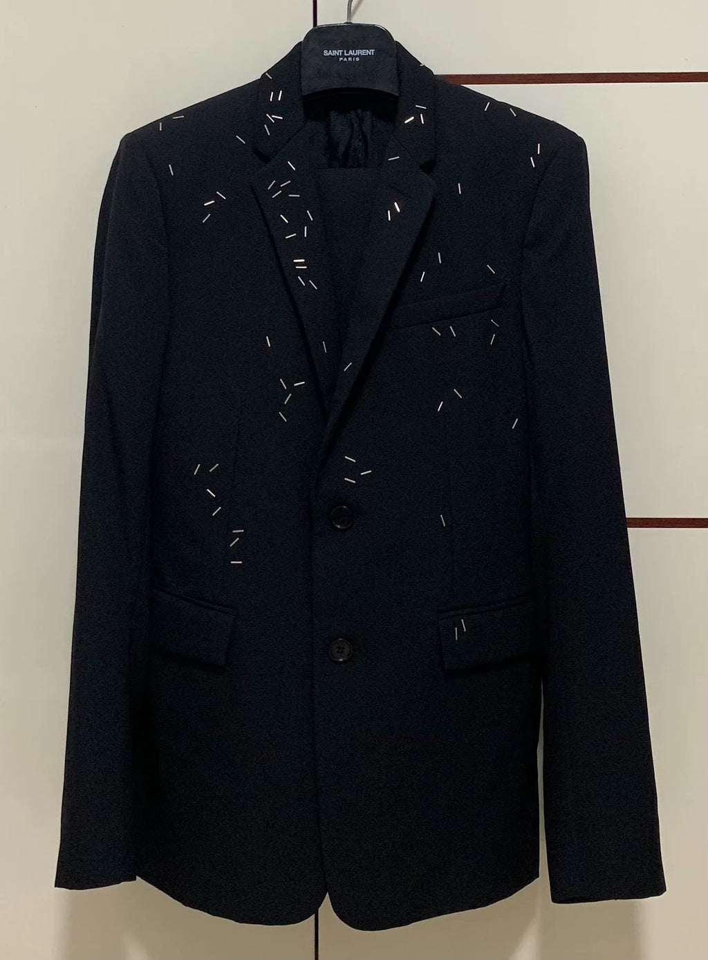 Dior Homme 17FW Runway Wool Black Suit