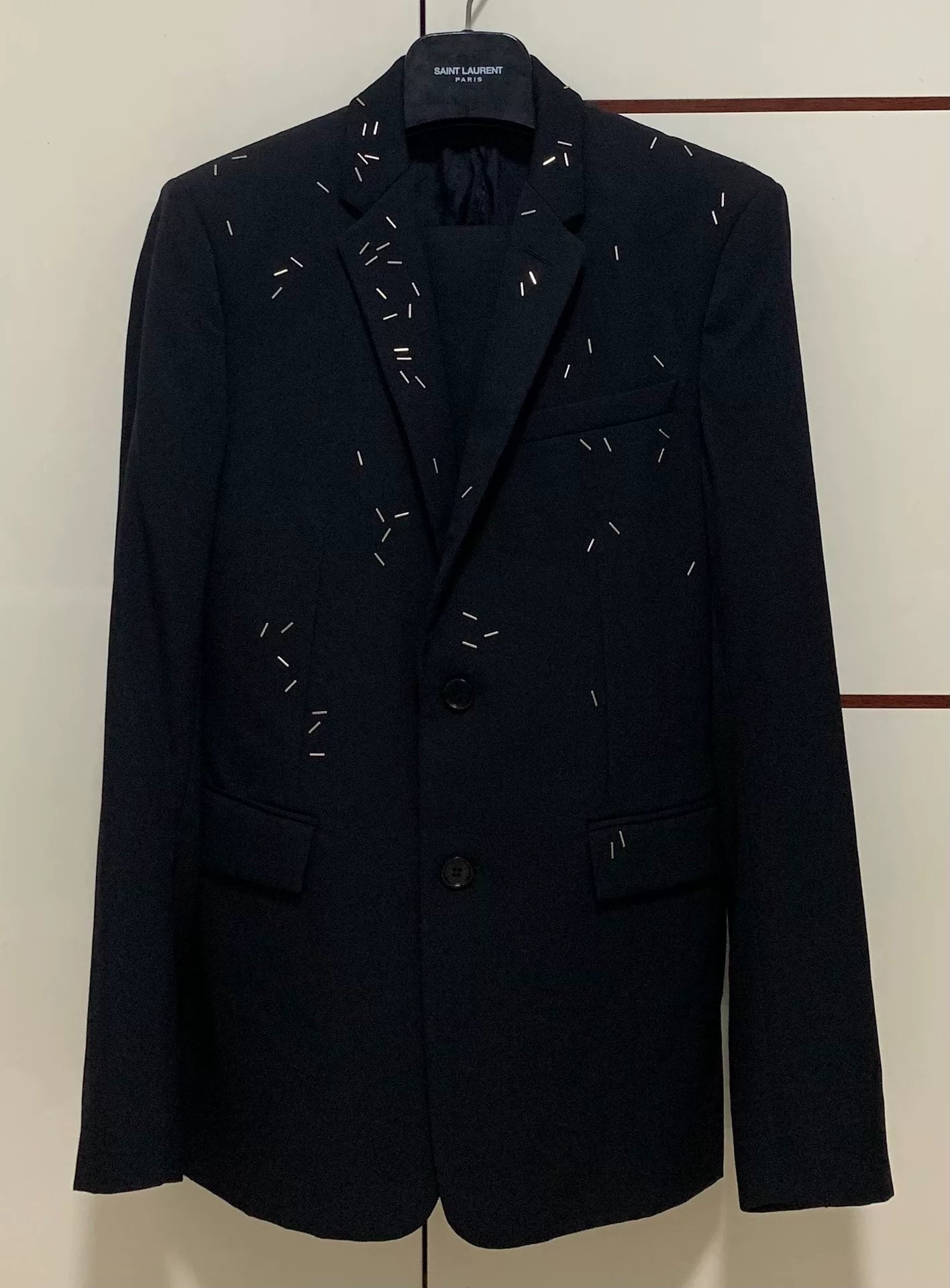 Dior Homme 17FW Runway Wool Black Suit