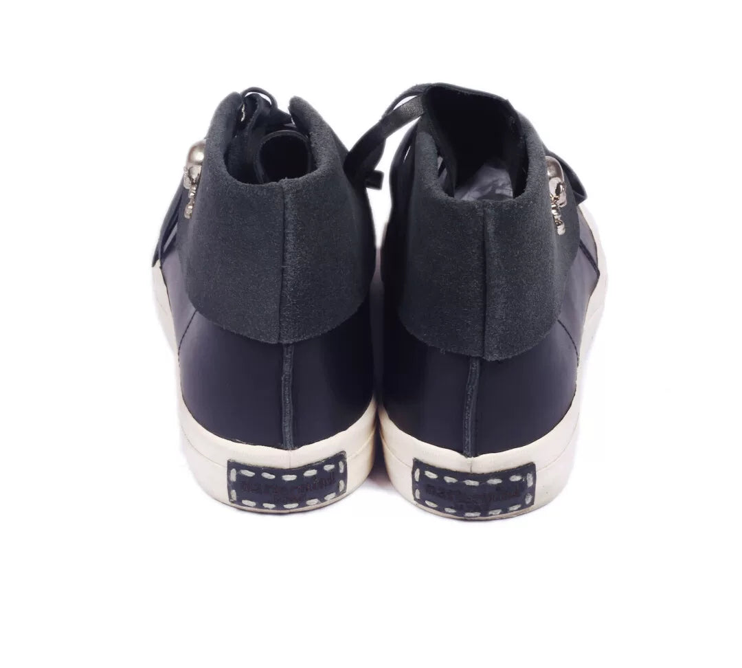 Mastermind Japan x Visvim Flynt Hi Skull Black Sneakers