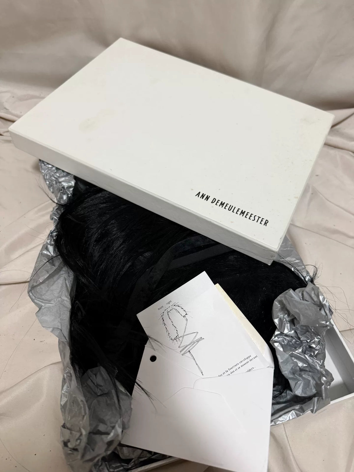 ann demeulemeester 2002aw fur shawl